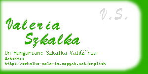 valeria szkalka business card